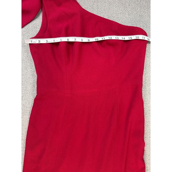 Dress the Population Formal Dress Georgina Gown Maxi One Shoulder Red Size XL - Picture 6 of 12